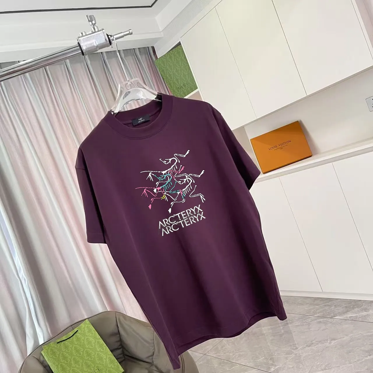 ARC'TERYX* 2025 New Arrival logo t g Same Style Size：S M L XL XXL ：Black White Pink Purple